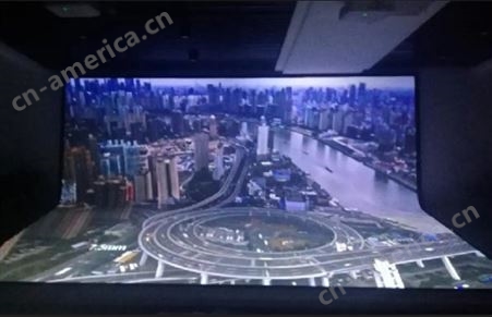 盈飞翔科技 L幕投影 360度环幕投影 弧幕投影 三折幕 异型超大屏